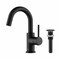 Kibi Circular Single Handle High-Arc Bathroom Sink Faucet C-KBF1021MB-KPW100MB - alternate 1
